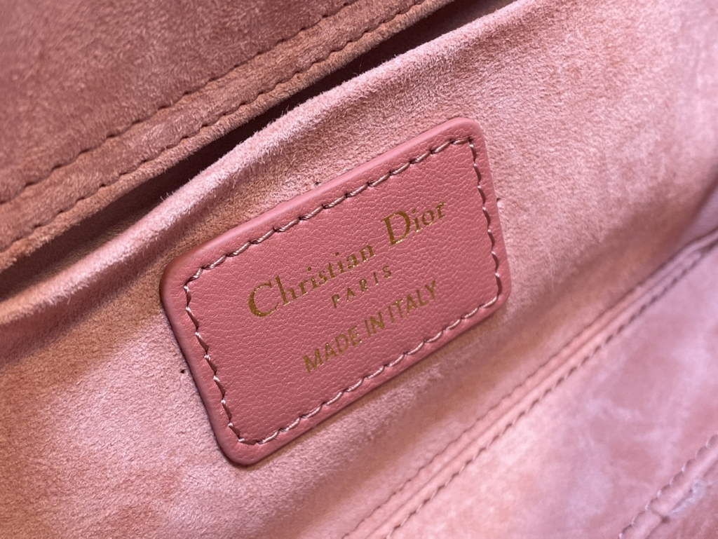 Dior M0540 Medium Lady D-Joy Bag Dark Pink Cannage Lambskin