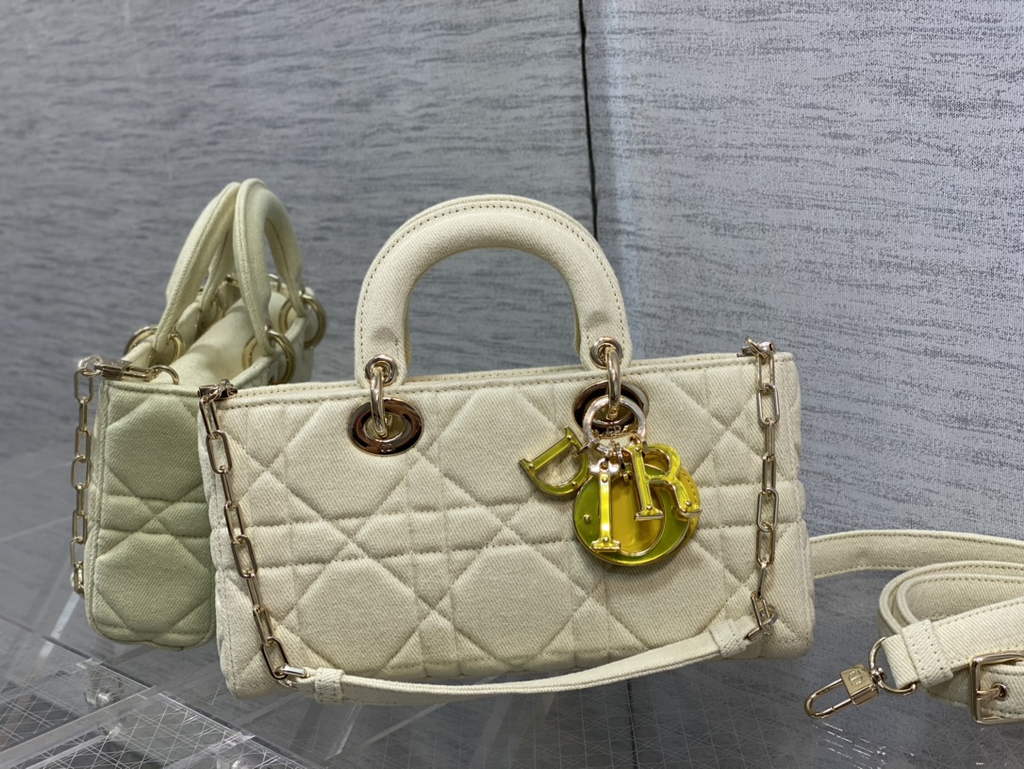 Dior M0540 Medium Lady D-Joy Bag Beige Cannage Raffia - Default Title - View 2