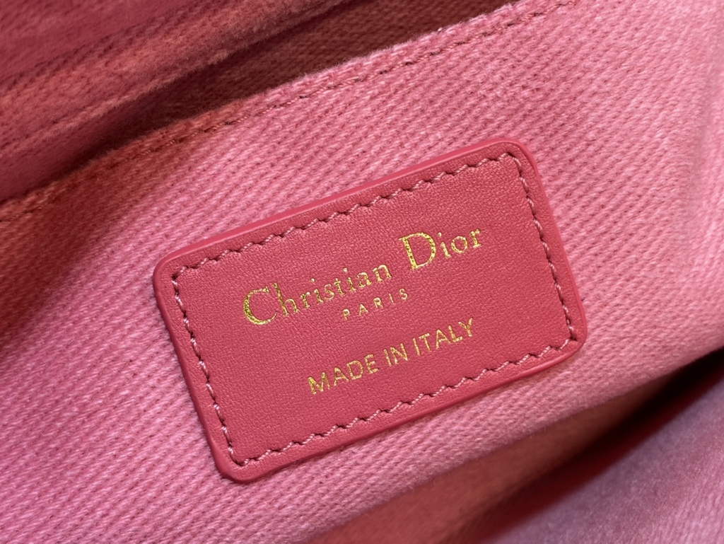 Dior M0540 Medium Lady D-Joy Bag Pink Cannage Raffia
