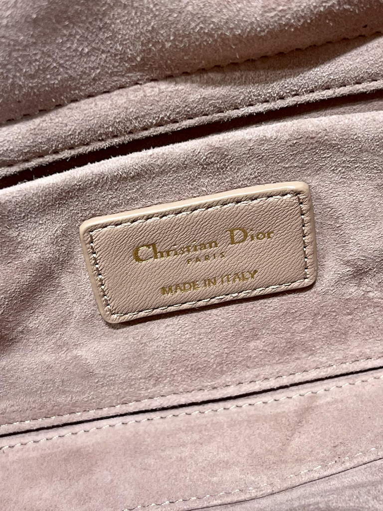 Dior M0540 Medium Lady D-Joy Bag Pink Cannage Studded Lambskin