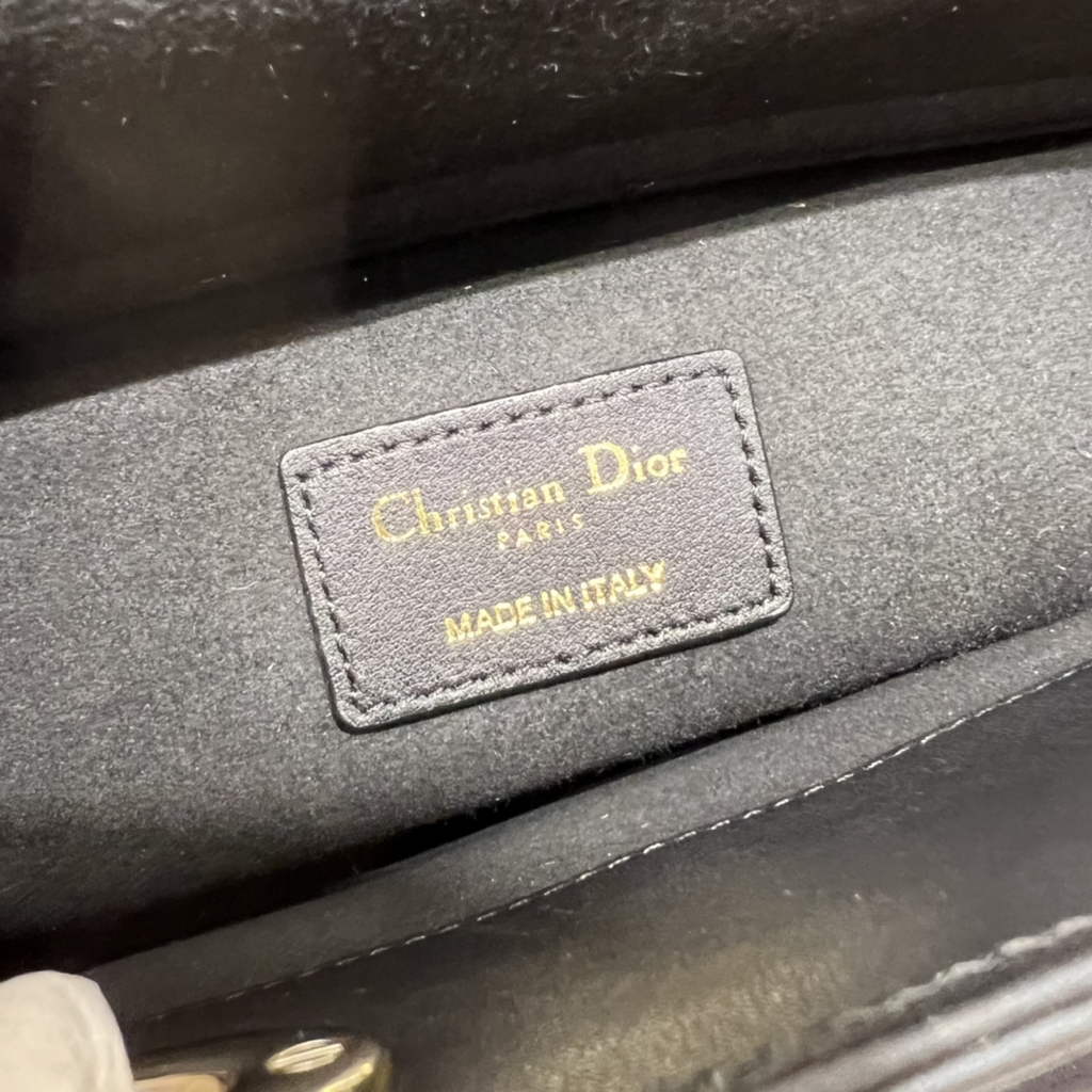 Dior M0540 Medium Lady D-Joy Bag Black Lucky Star Cannage Lambskin
