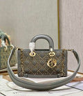 Dior M0540 Medium Lady D-Joy Bag Gray Lucky Star Cannage Lambskin