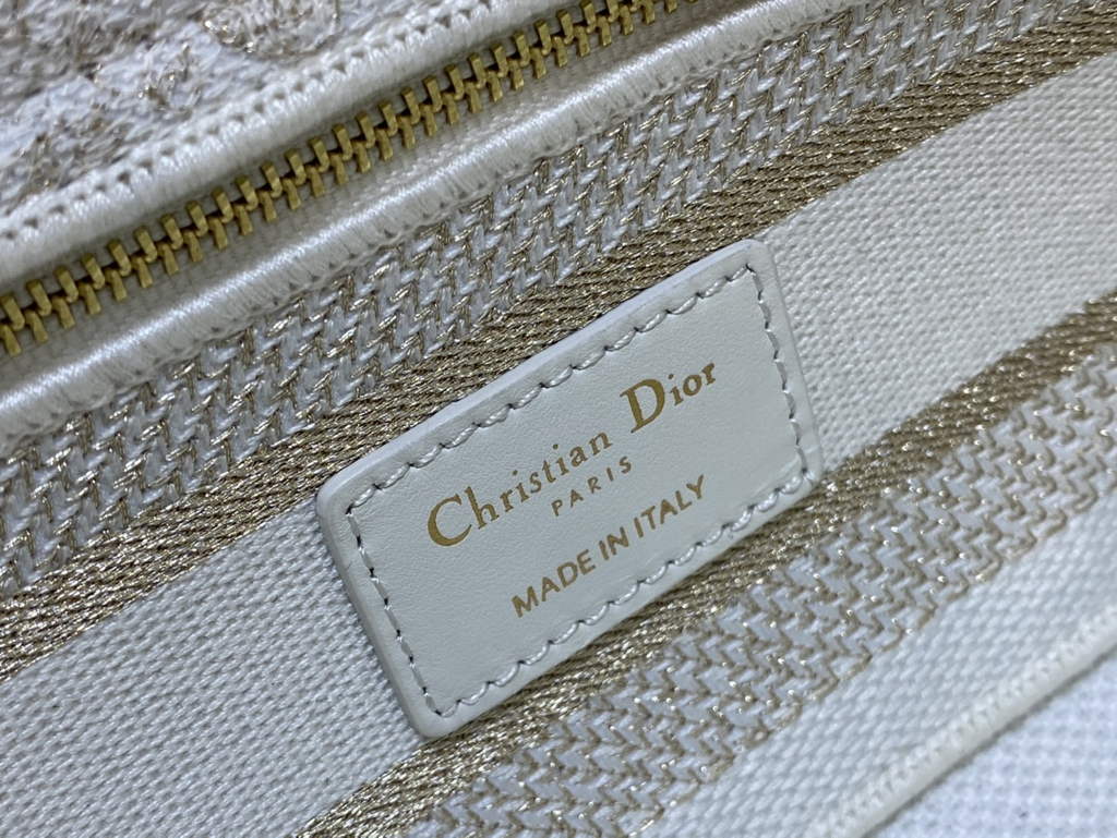 Dior M0540 Medium Lady D-Joy Bag Beige Multicolor Embroidery