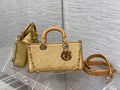 Dior M0540 Medium Lady D-Joy Bag Natural Cannage Raffia