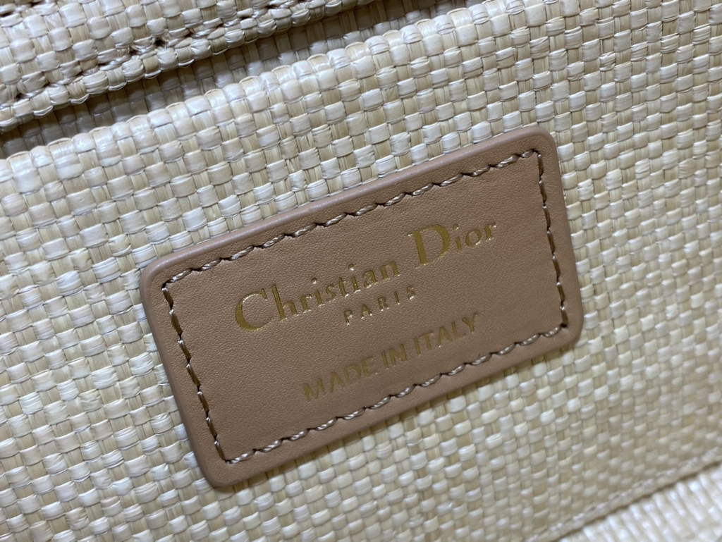 Dior M0540 Medium Lady D-Joy Bag Natural Cannage Raffia