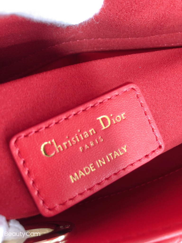 Dior M0540 Medium Lady D-Joy Bag Red Cannage Lambskin - Default Title - View 9