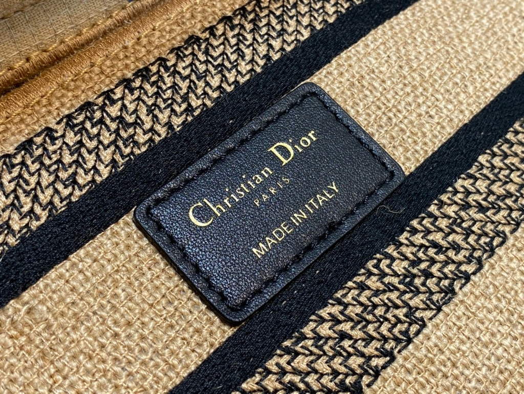 Dior M0565 Lady D-Life Medium Bag Beige Union Jute Fabric - Default Title - View 9