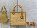 Dior M0565 Medium Lady Bag Natural Cannage Raffia - Default Title - View 1