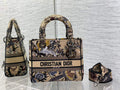 Dior M0565 Medium Lady D-Life Bag Beige Multicolor Jardin - Default Title - View 1