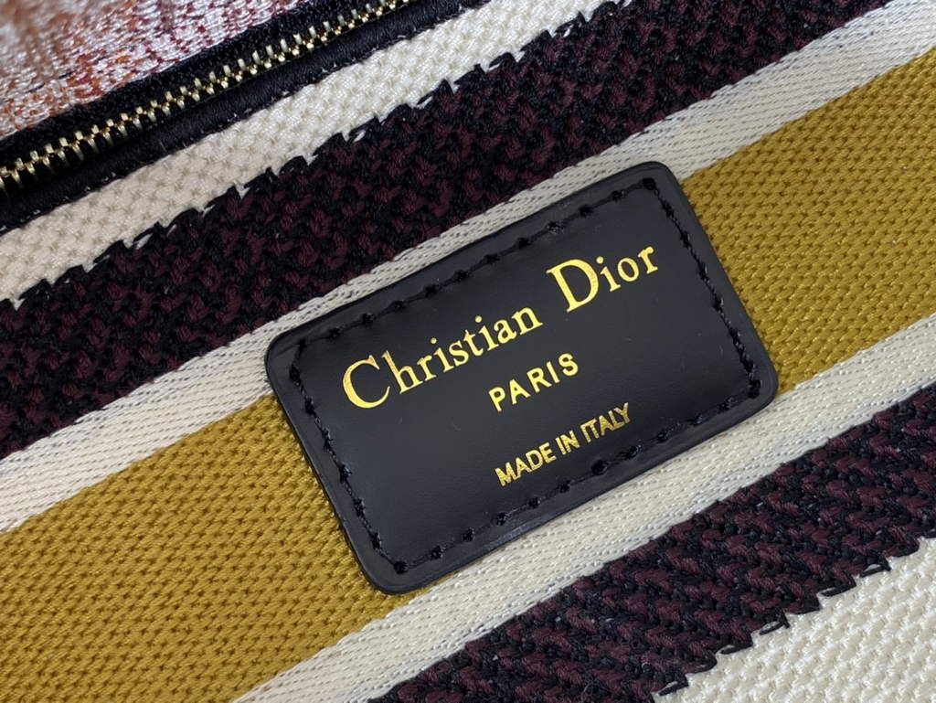 Dior M0565 Medium Lady D-Lite Bag Green D-Stripes Embroidery - Default Title - View 6