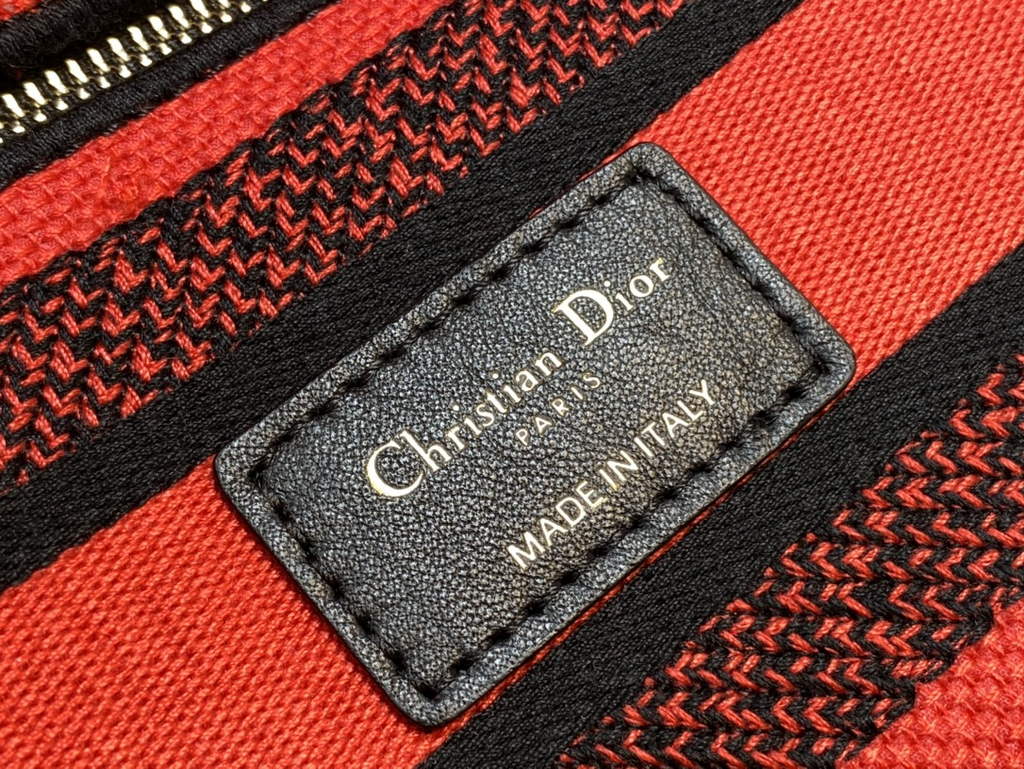 Dior M0565 Medium Lady D-Lite Bag Embroidery Red - Default Title - View 9