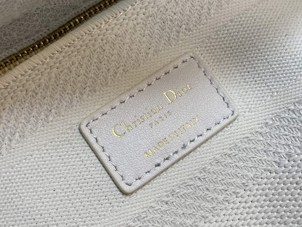 Dior M0565 Medium Lady D-Lite Bag lace Embroidery White - Default Title - View 9