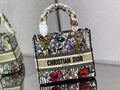 Dior M0565 Medium Lady D-Lite Bag Beige Multicolor Embroidery - Default Title - View 1