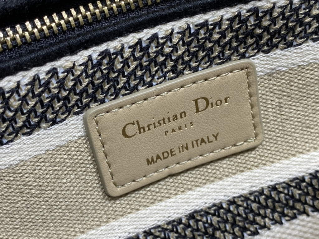 Dior M0565 Medium Lady D-Lite Bag Beige Multicolor Embroidery - Default Title - View 12