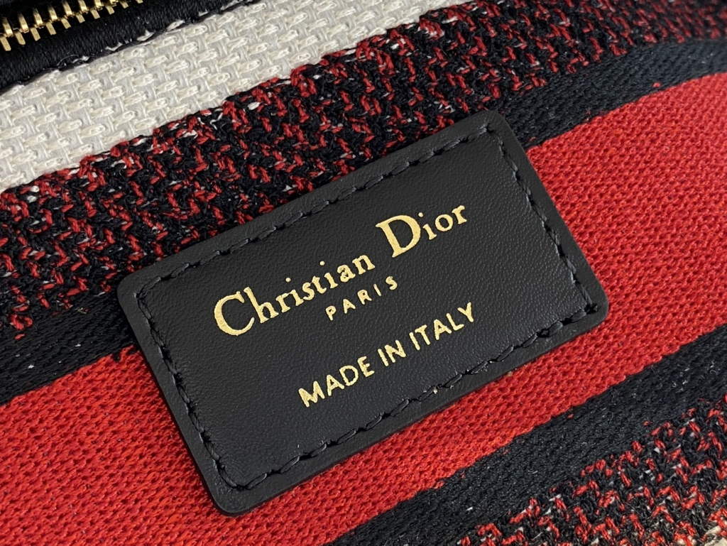 Dior M0565 Medium Lady D-Lite Bag Multicolor Embroidery Red - Default Title - View 9