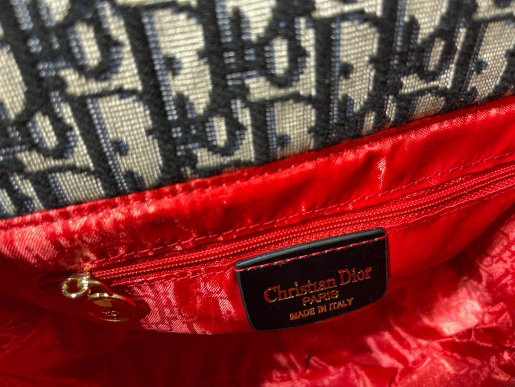 Dior M0565 Medium Lady D-Lite Bag Multicolor Embroidery Navy Blue - Default Title - View 9