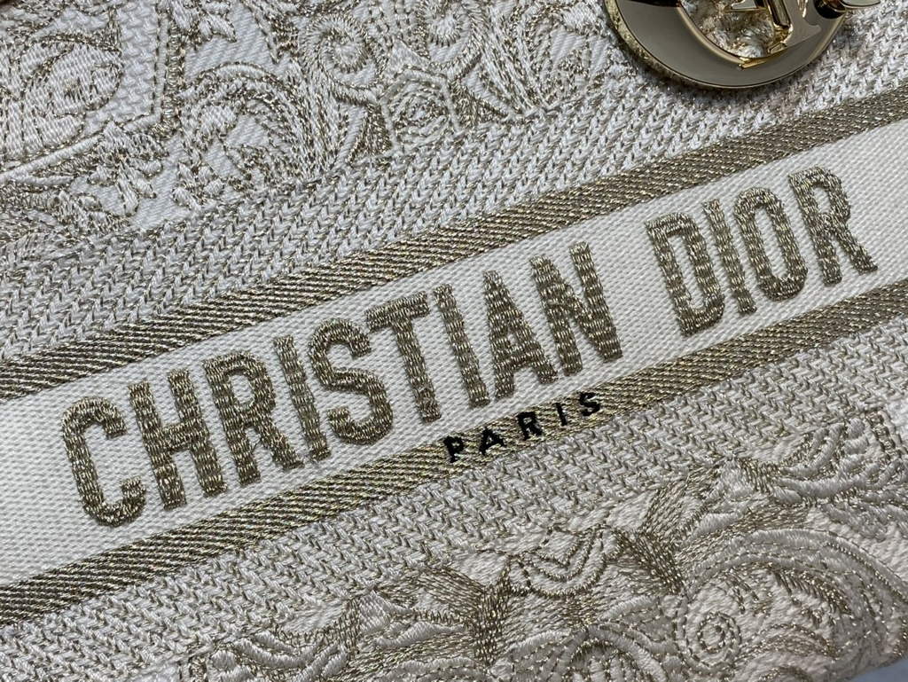 Dior M0565 Medium Lady D-Lite Bag Toile de Jouy Beige - Default Title - View 4