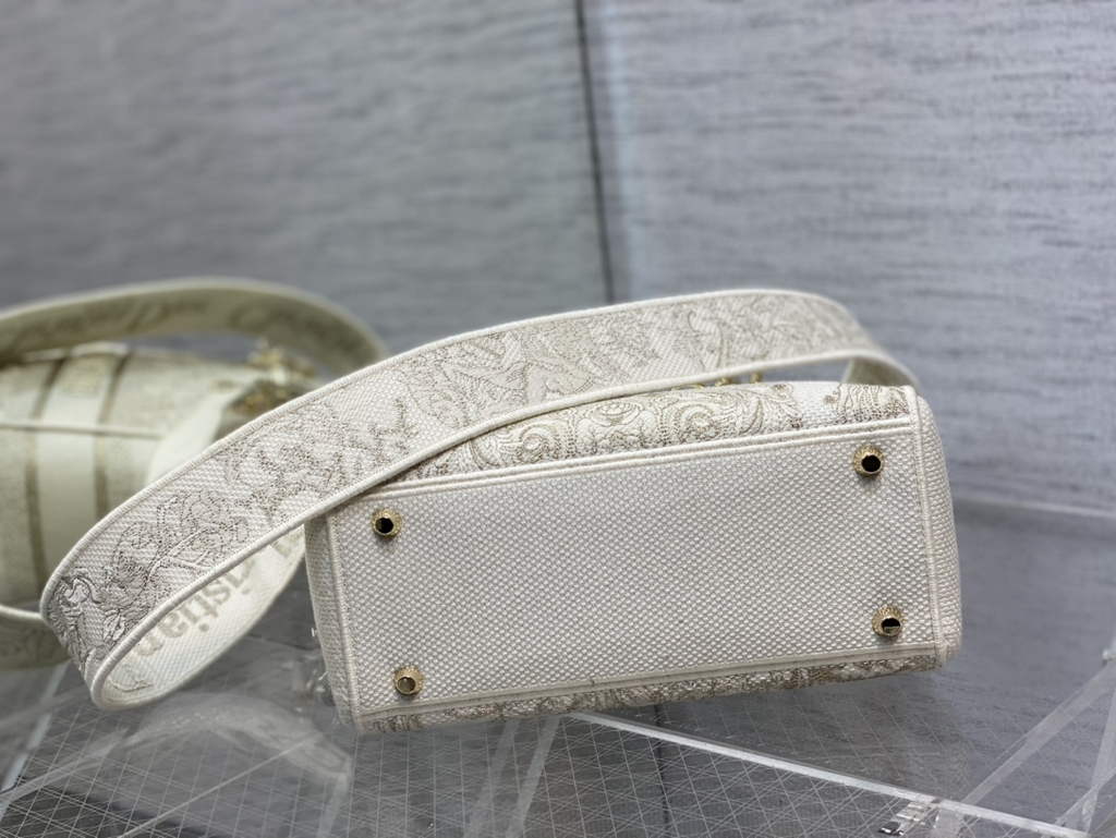 Dior M0565 Medium Lady D-Lite Bag Toile de Jouy Beige - Default Title - View 7