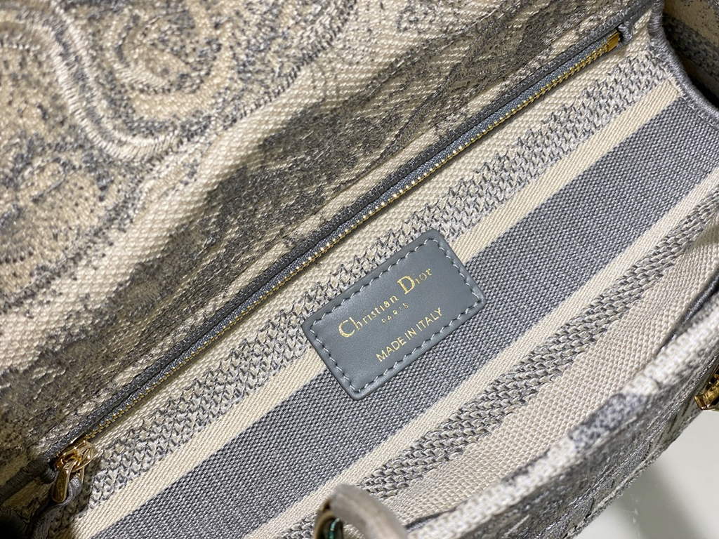 Dior M0565 Medium Lady D-Lite Bag Toile de Jouy Gray - Default Title - View 9