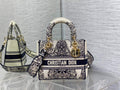 Dior M0565 Medium Lady D-Lite Bag Toile de Jouy Black - Default Title - View 1