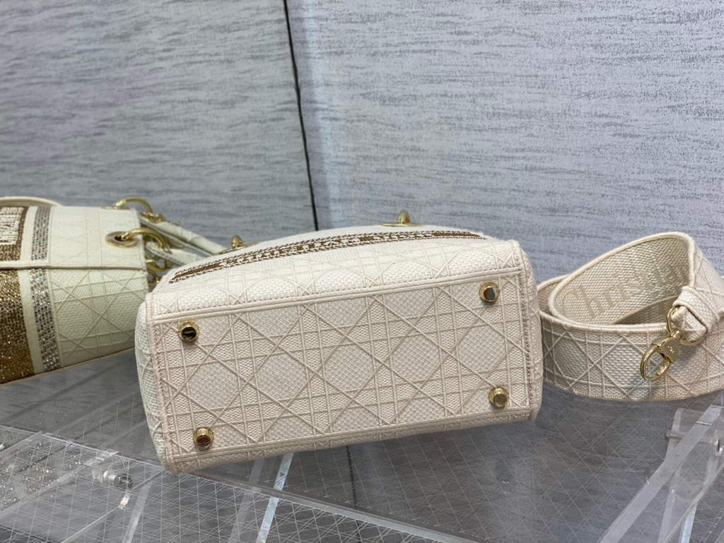 Dior M0565 Medium Lady D-Lite Bag wood Cannage Beige - Default Title - View 7