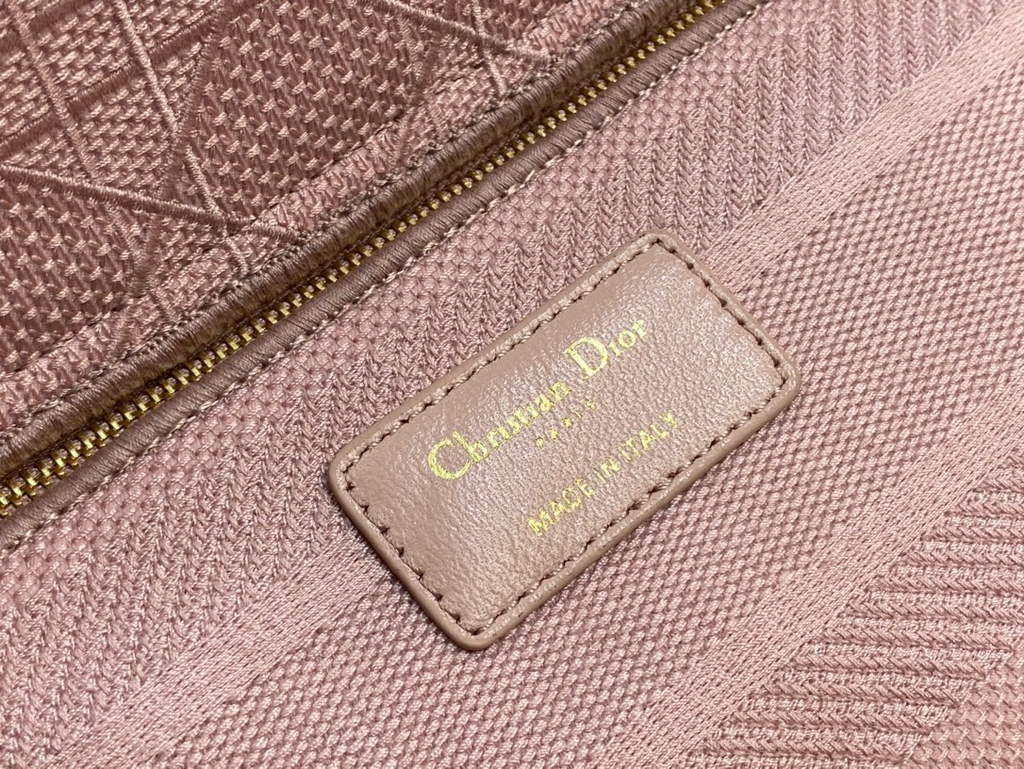 Dior M0565 Medium Lady D-Lite Bag wood Cannage Pink - Default Title - View 9