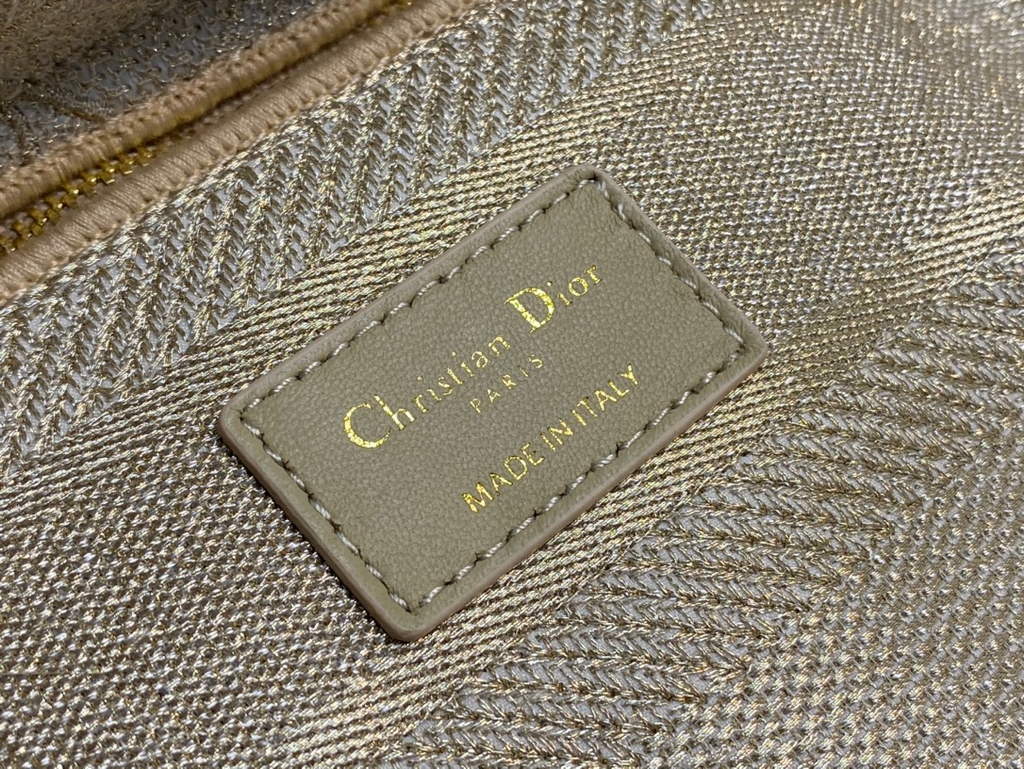 Dior M0565 Medium Lady D-Lite Bag wood Cannage Dark Beige - Default Title - View 9