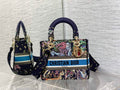 Dior M0565 Medium Lady D-Lite Bag Black Zodiac Embroidery - Default Title - View 1