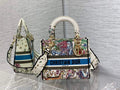 Dior M0565 Medium Lady D-Lite Bag White Zodiac Embroidery - Default Title - View 1