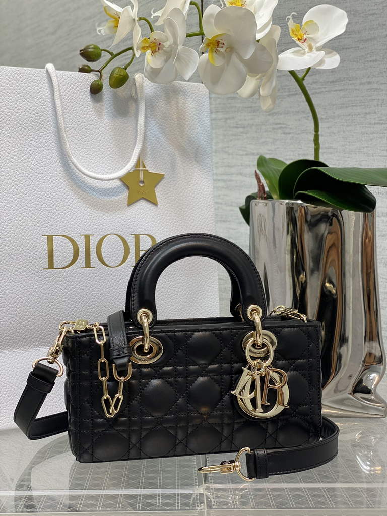 Dior M0613 Small Lady D-Joy Bag Black Cannage Lambskin - Default Title - View 1