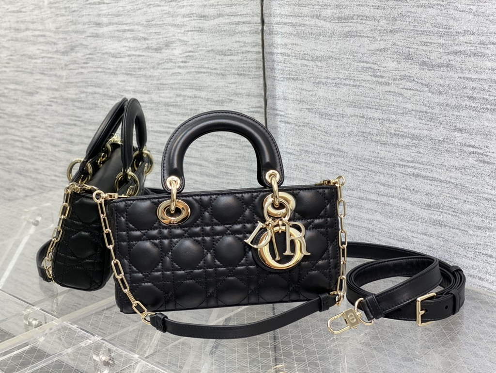 Dior M0613 Small Lady D-Joy Bag Black Cannage Lambskin