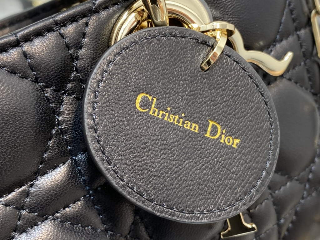 Dior M0613 Small Lady D-Joy Bag Black Cannage Lambskin
