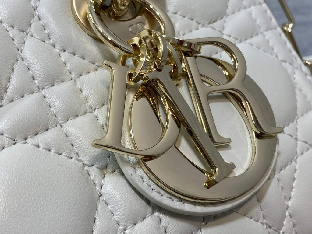 Dior M0613 Small Lady D-Joy Bag White Cannage Lambskin - Default Title - View 4