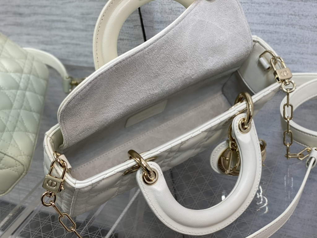 Dior M0613 Small Lady D-Joy Bag White Cannage Lambskin - Default Title - View 9