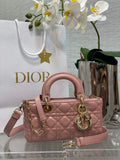 Dior M0613 Small Lady D-Joy Bag Pink Cannage Lambskin - Default Title - View 1