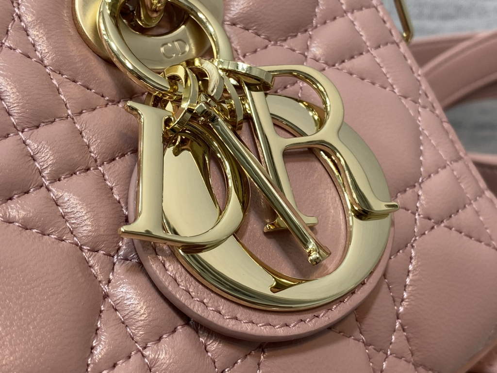 Dior M0613 Small Lady D-Joy Bag Pink Cannage Lambskin - Default Title - View 4