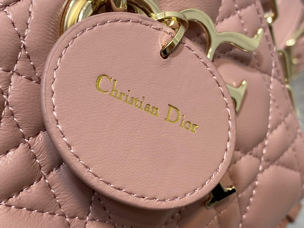 Dior M0613 Small Lady D-Joy Bag Pink Cannage Lambskin - Default Title - View 5