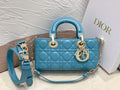 Dior M0613 Small Lady D-Joy Bag Blue Cannage Lambskin - Default Title - View 1