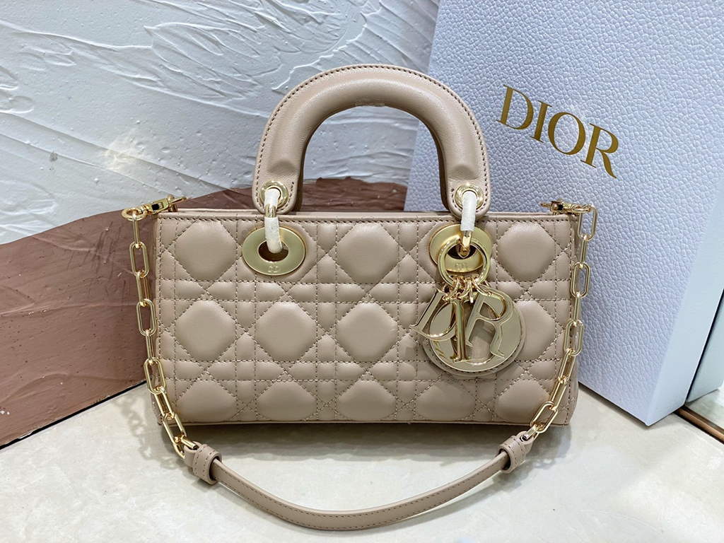 Dior M0613 Small Lady D-Joy Bag Dark Beige Cannage Lambskin - Default Title - View 2