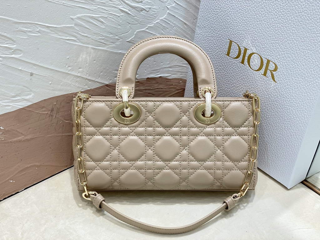 Dior M0613 Small Lady D-Joy Bag Dark Beige Cannage Lambskin - Default Title - View 4