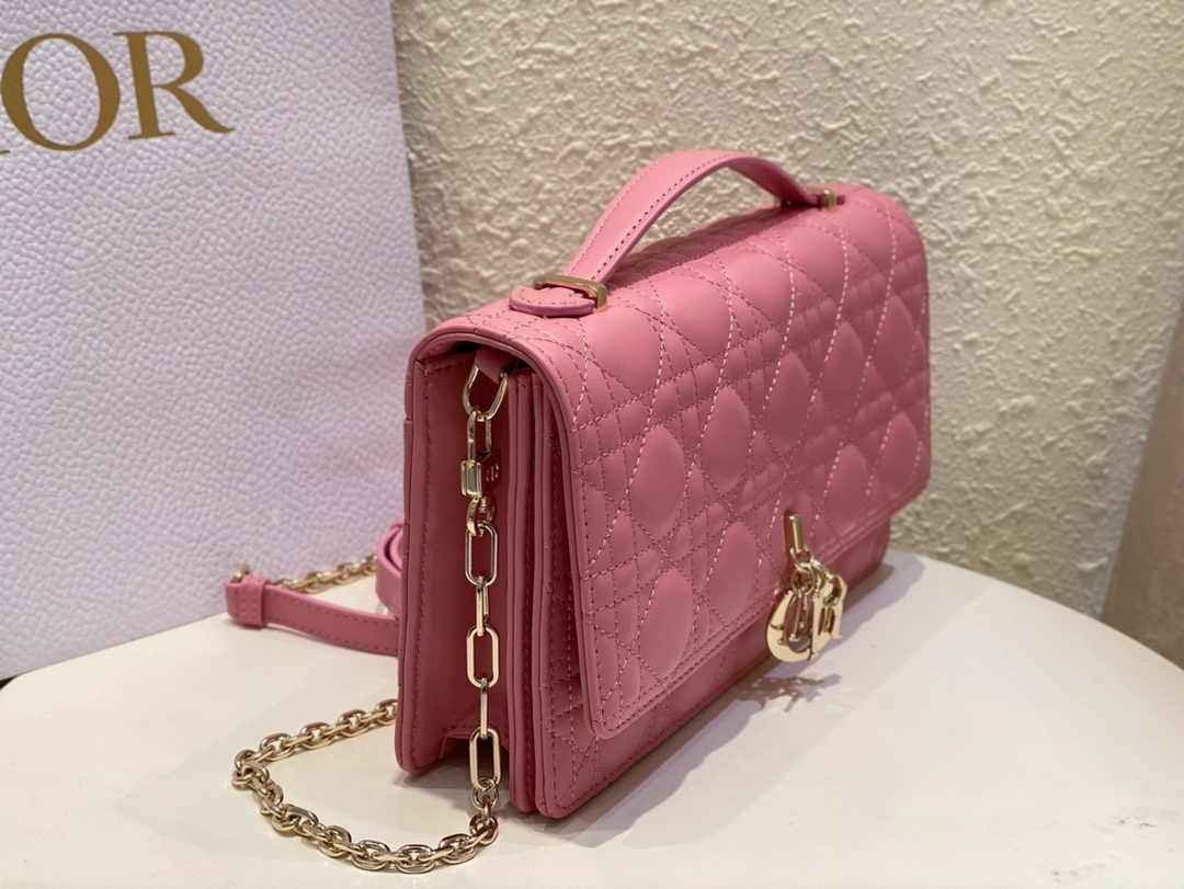 Dior M0997 Miss Dior Top Handle Bag Pink Patent leather - Default Title - View 3