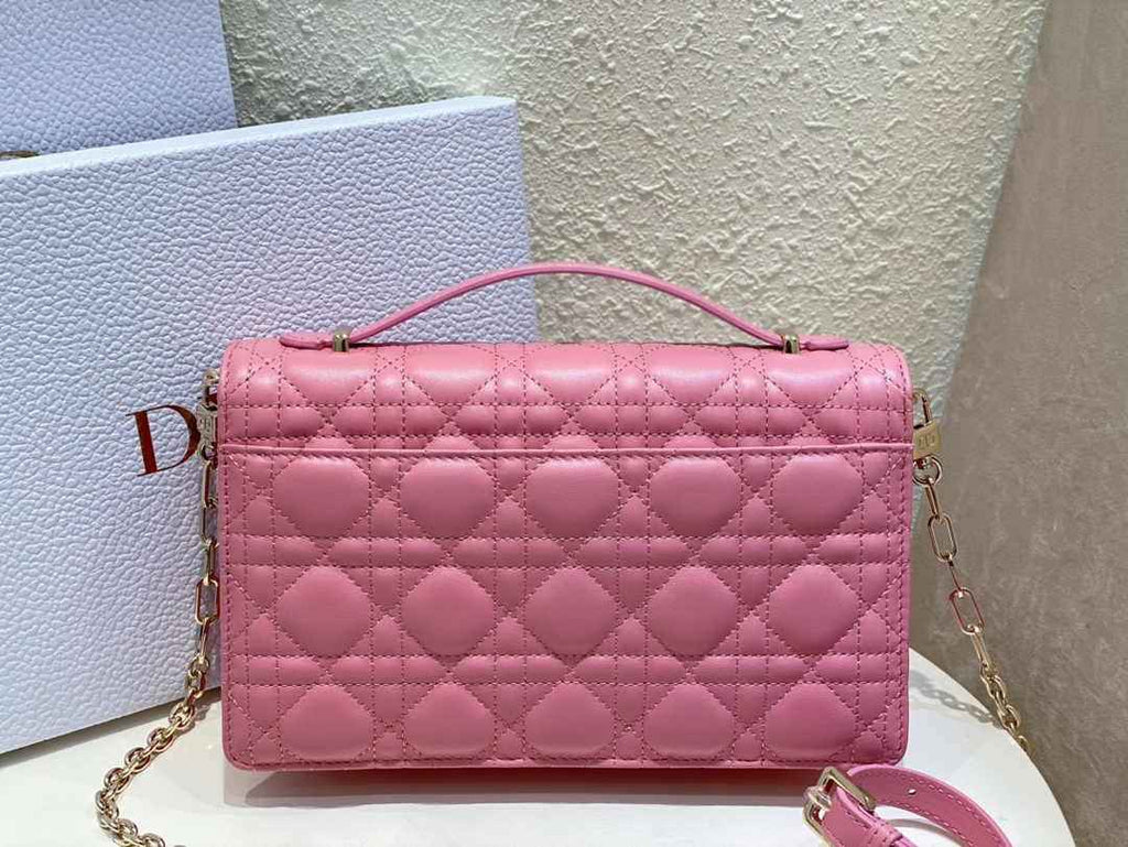Dior M0997 Miss Dior Top Handle Bag Pink Patent leather - Default Title - View 4