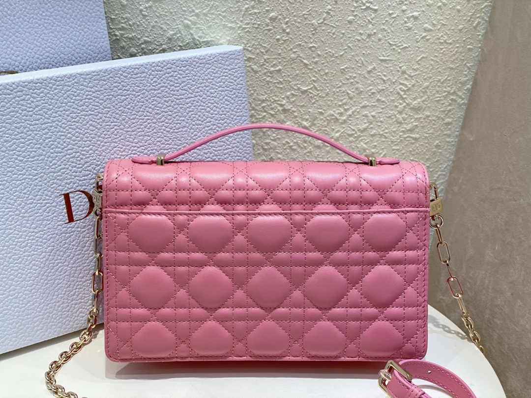 Dior M0997 Miss Dior Top Handle Bag Pink Patent leather - Default Title - View 4