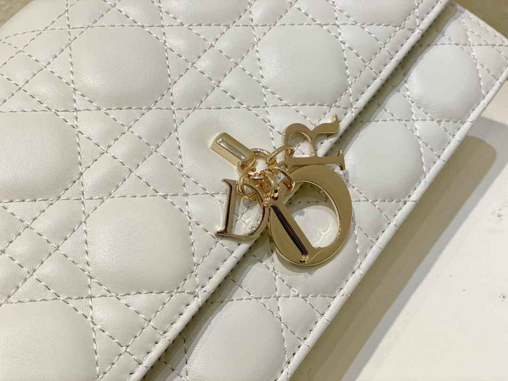 Dior M0997 Miss Dior Top Handle Bag White Cannage Lambskin - Default Title - View 5