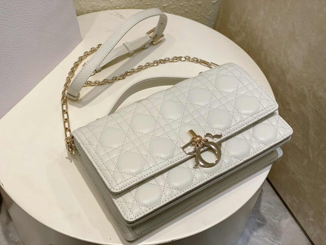 Dior M0997 Miss Dior Top Handle Bag White Cannage Lambskin - Default Title - View 6