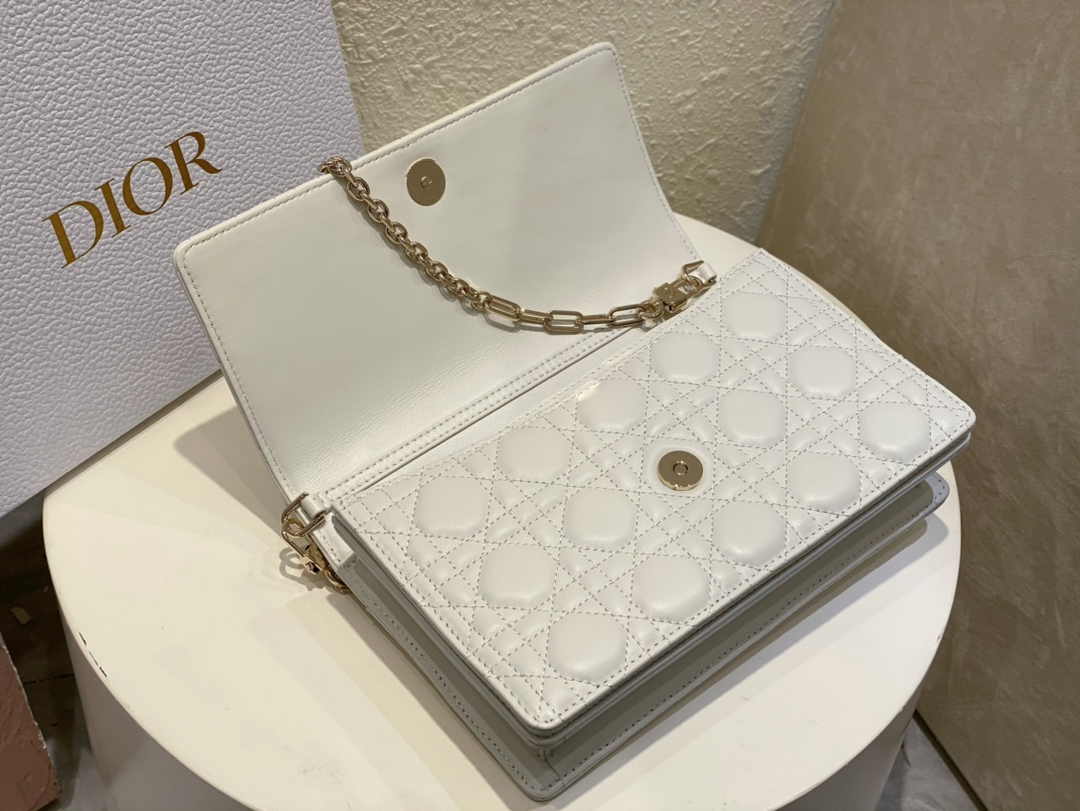 Dior M0997 Miss Dior Top Handle Bag White Cannage Lambskin - Default Title - View 7