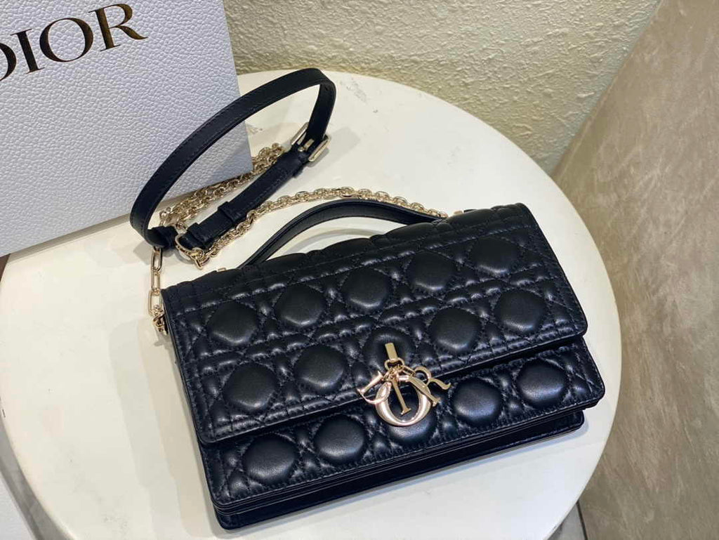 Dior M0997 Miss Dior Top Handle Bag Black Cannage Lambskin - Default Title - View 4
