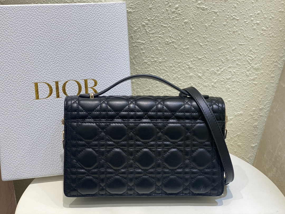 Dior M0997 Miss Dior Top Handle Bag Black Cannage Lambskin - Default Title - View 5