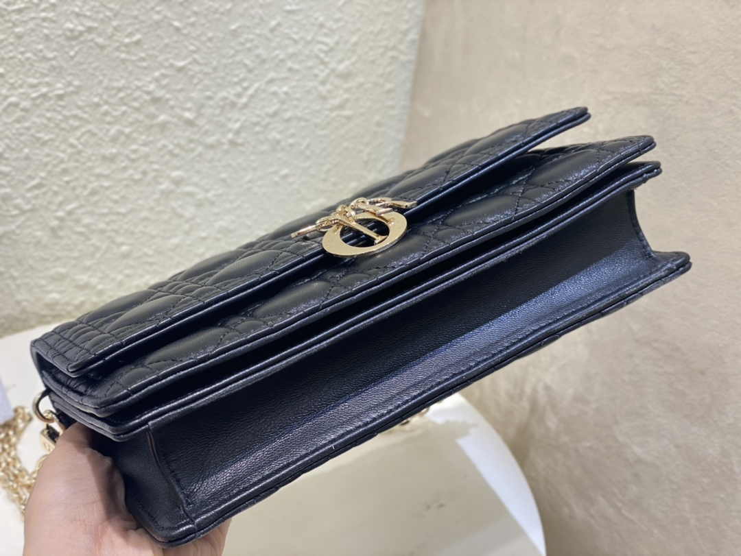 Dior M0997 Miss Dior Top Handle Bag Black Cannage Lambskin - Default Title - View 6
