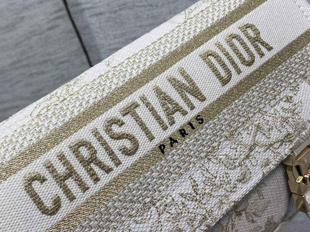 Dior M1241 Small Diorcamp Bag Jardin d'Hiver Embroidery with Gold-Tone Metallic Thread - Default Title - View 4